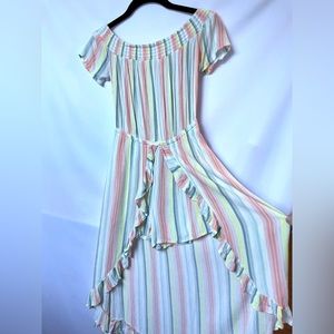 Girls high-low dress with shorts